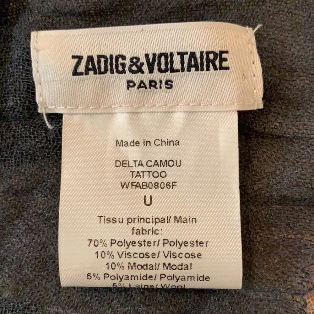 Zadig & Voltaire Camo Scarf - Picture 6 of 7